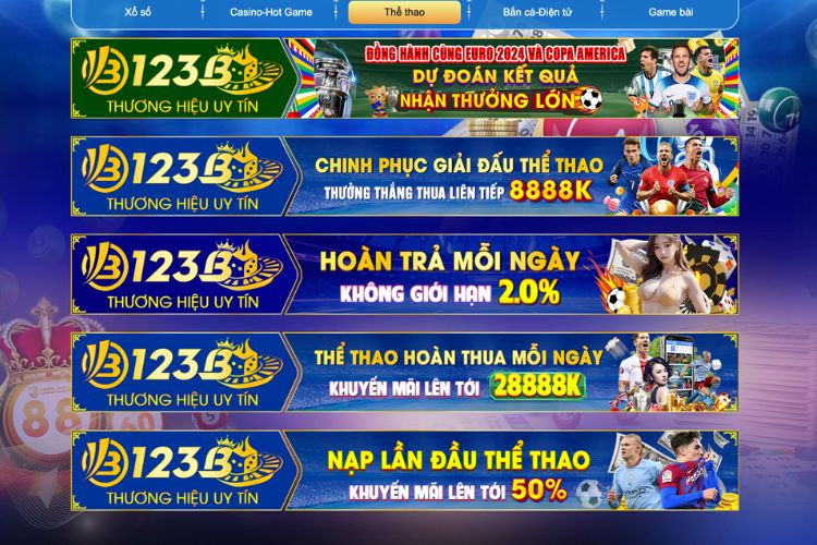 Khuyến mãi 123B tại mục game cá cược thể thao